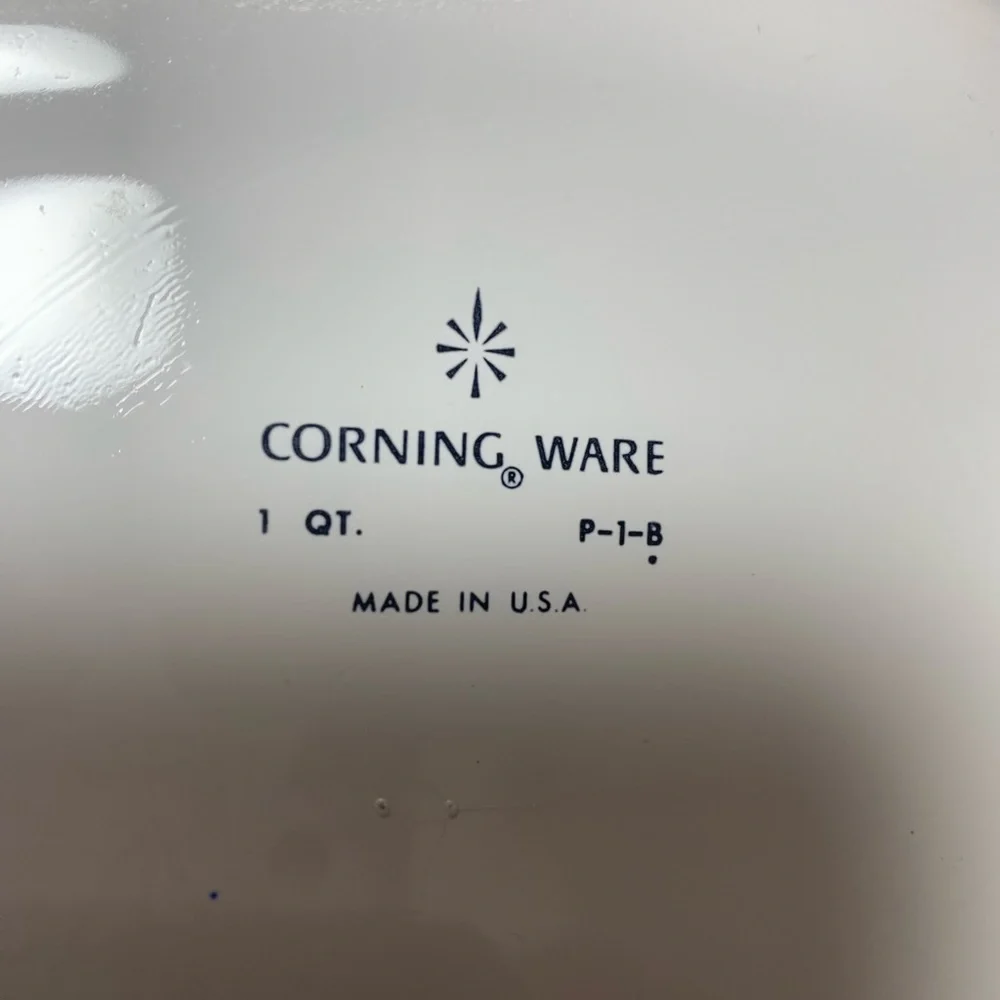 Vintage 1961-1966 Corningware Cornflower 1 Quart Casserole Dish